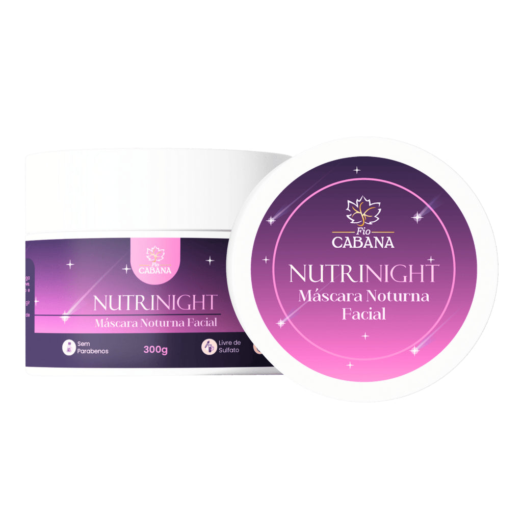 Máscara Noturna Facial NutriNight Fio Cabana 300g | Hidrata, Regenera e Ilumina