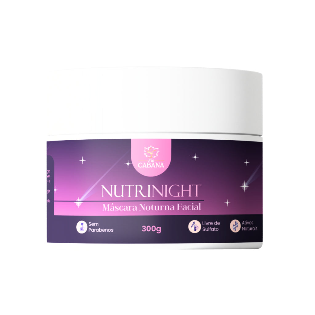 Máscara Noturna Facial NutriNight Fio Cabana 300g | Hidrata, Regenera e Ilumina