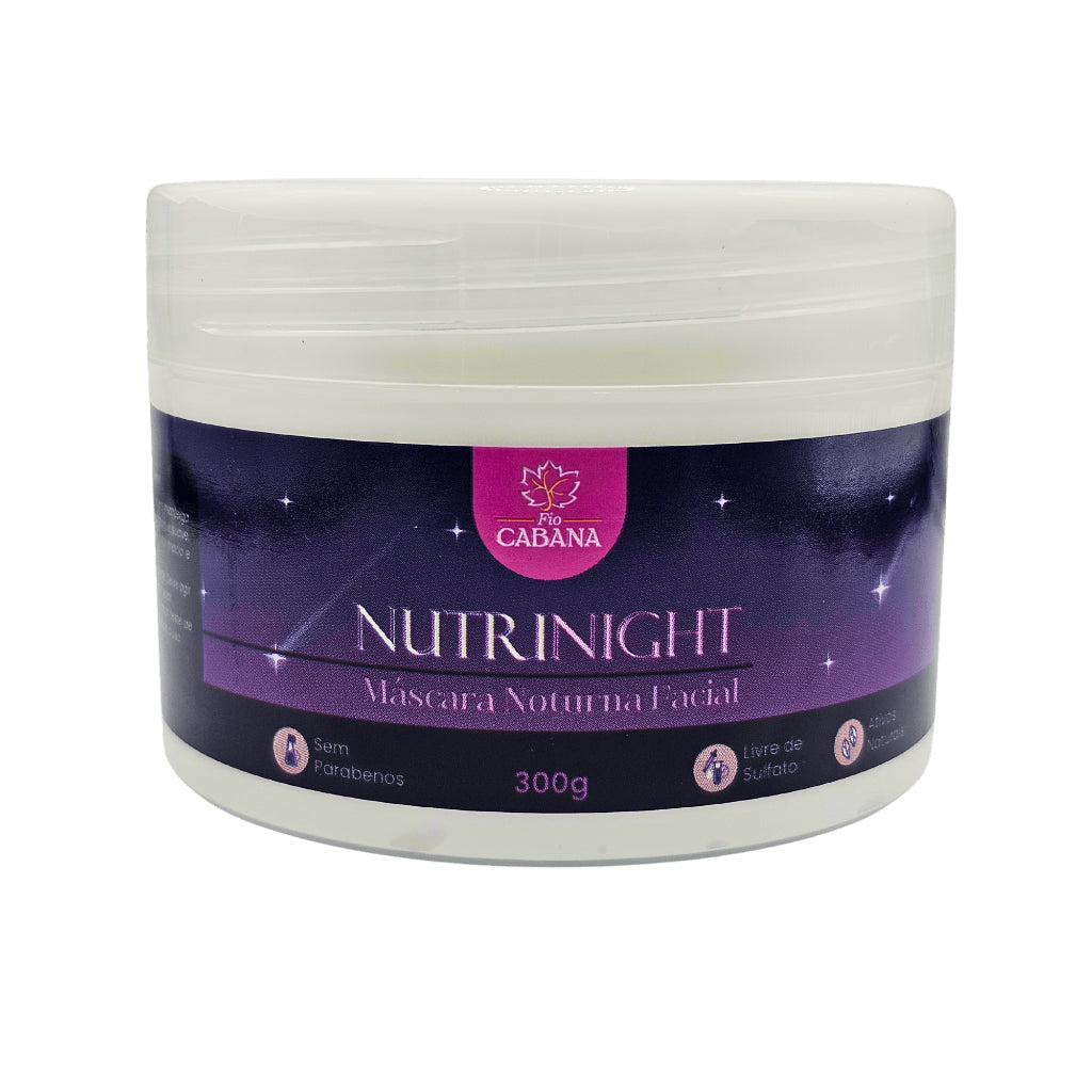 Máscara Noturna Facial NutriNight Fio Cabana 300g | Hidrata, Regenera e Ilumina